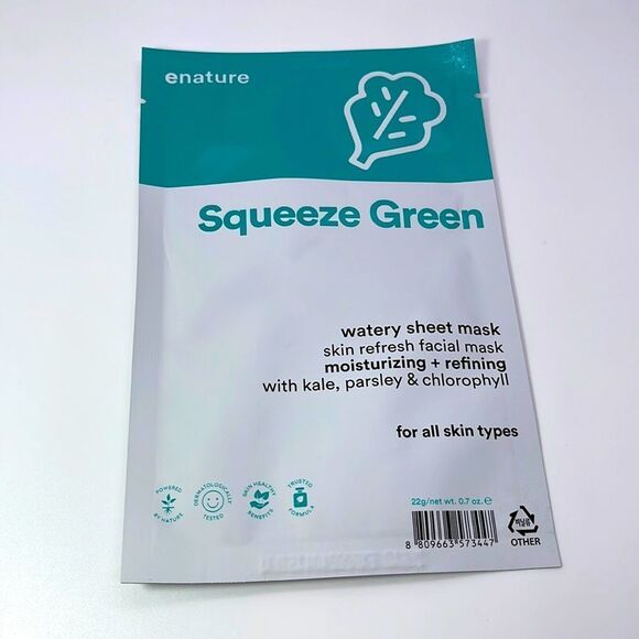 NWT enature Squeeze Green Watery Sheet Mask - Picture 3 of 4